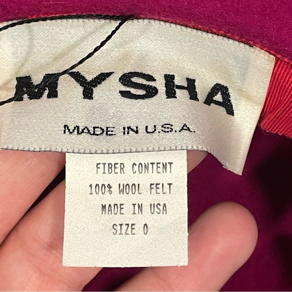 Wool Felt Hat Pink Fuchsia Bow Mysha Bucket Hat - Picture 10 of 16